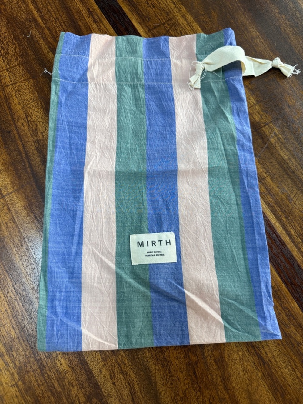 MIRTH Striped Mini Bag Dust Cover in Blue, Green & Pink